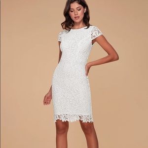 Heavenly Lace Bodycon Bridal Shower Dress